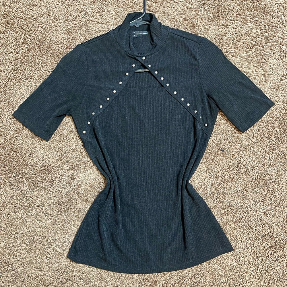 SOLD Black Ribbed Top
